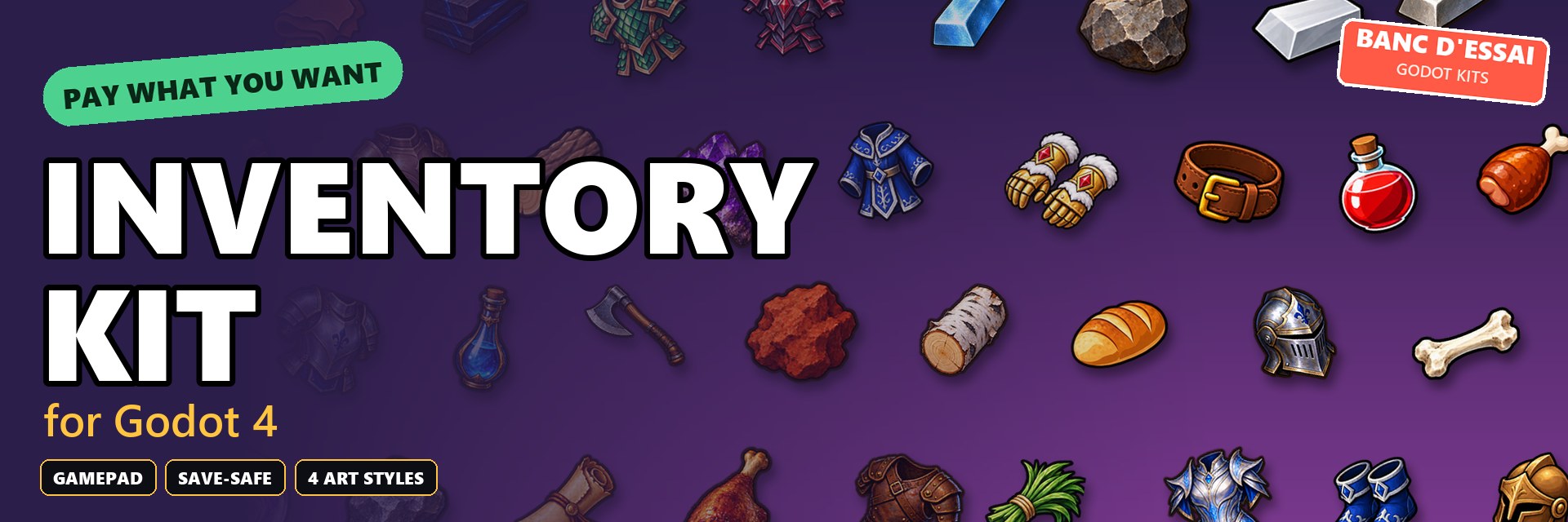 Inventory Kit, gratuit pour Godot 4